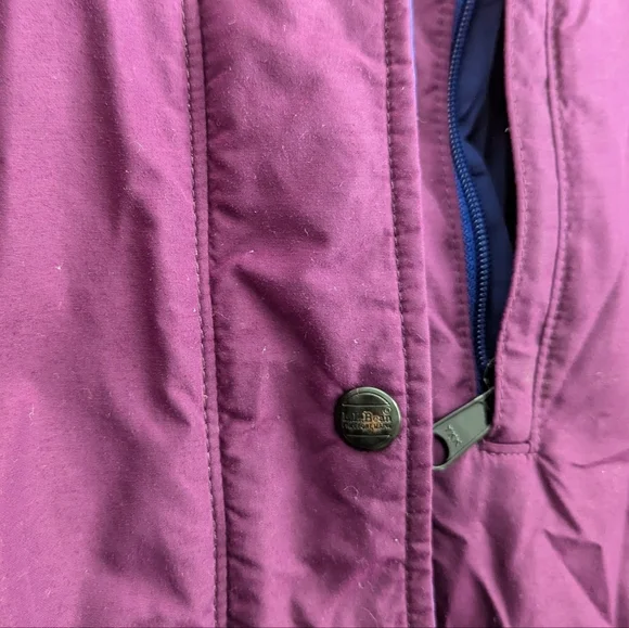 VTG L.L. Bean Penobscot Parka Coat Womens Medium Magenta Gorpcore Cabincore EUC - Picture 3 of 6